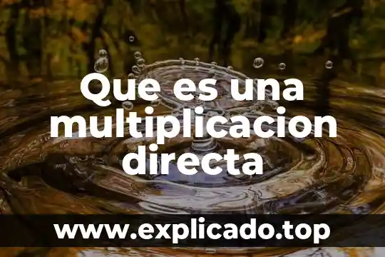 Que es educabilidad personal 6 Que es una multiplicacion directa