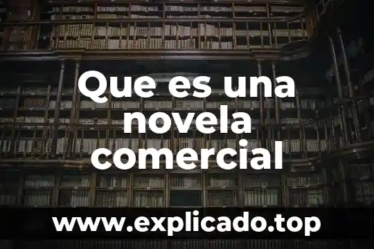 Que es una novela objetivo 4 Que es una novela comercial