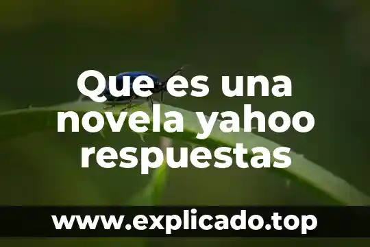 Que es una novela objetivo 8 Que es una novela yahoo respuestas