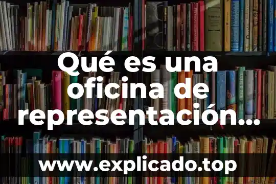 ¿Qué es la representación gráfica en programación? 4 Qué es una oficina de representación comercial