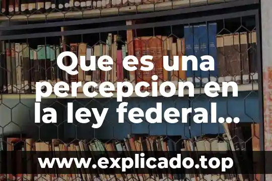 Que es el salario ley federal del trabajo 3 Que es una percepcion en la ley federal del trabajo