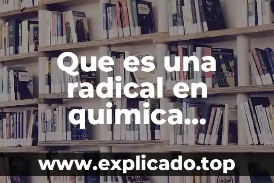 Qué es una molécula orgánica ejemplos 3 Que es una radical en quimica organica