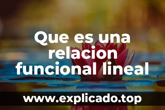 Que es impotencia funcional 7 Que es una relacion funcional lineal