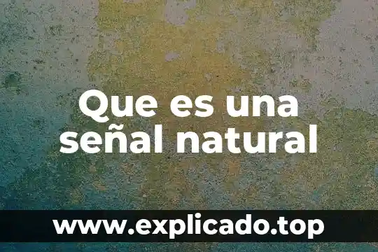 Qué es una señal digital 5 Que es una señal natural