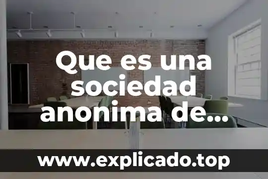 Que es una sociedad anonima en derecho mercantil 8 Que es una sociedad anonima de garantia reciproca