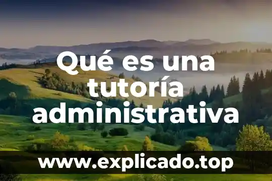 Que es procedimiento de sanción administrativa 8 Qué es una tutoría administrativa