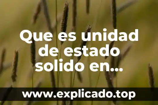 Que es unidad de estado solido en laptop
