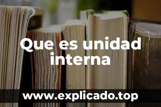 Que es unidad interna