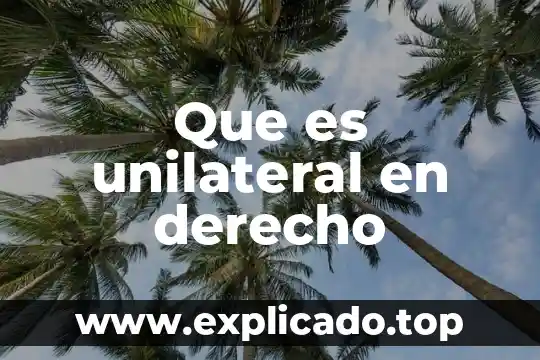 Que es el derecho de usuario 7 Que es unilateral en derecho