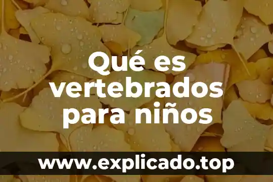 Que es descomposicion de numeros para niños 3 Qué es vertebrados para niños