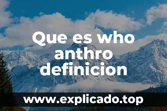 Que es la disyunción definicion 5 Que es who anthro definicion