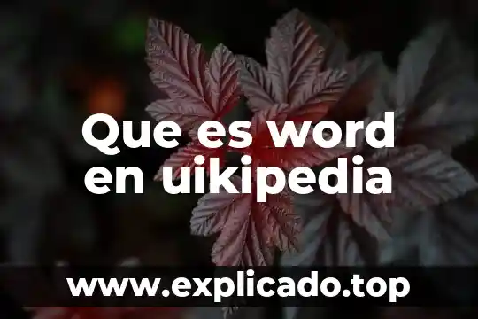 Clichés que es en el arte word 5 Que es word en uikipedia