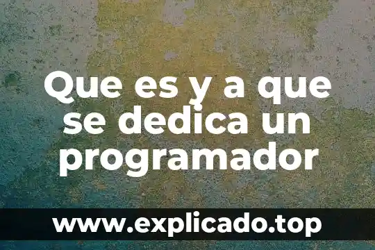 Qué es un programador de móvil 3 Que es y a que se dedica un programador