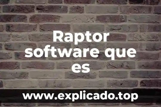 Software de edición de imágenes que es 7 Raptor software que es