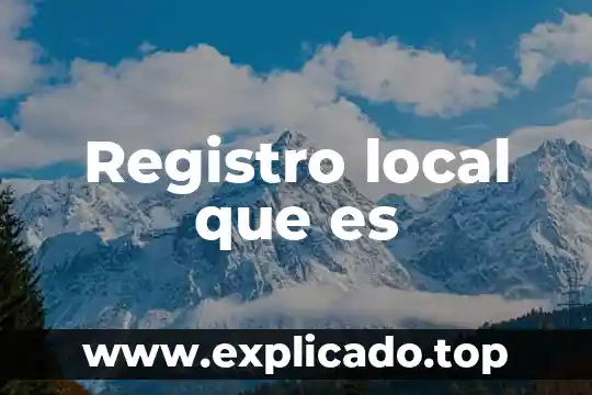 Servicio de transporte local que es 4 Registro local que es