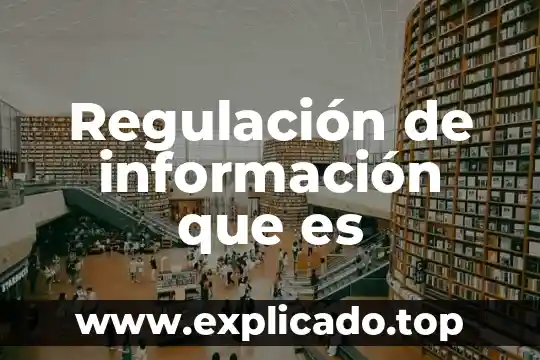 Que es la soiedad de la informacion 8 Regulación de información que es
