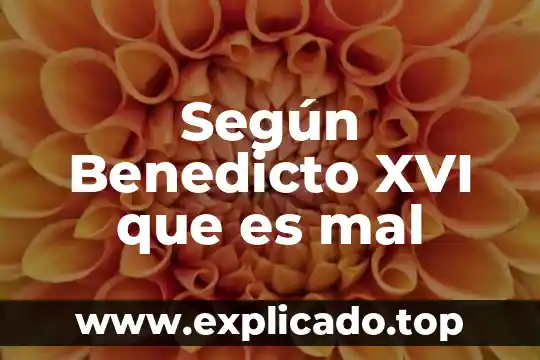 Que es el estado segun josep fontana 3 Según Benedicto XVI que es mal