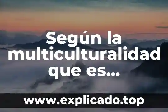 Que es la multiculturalidad definicion.de 3 Según la multiculturalidad que es diversidad