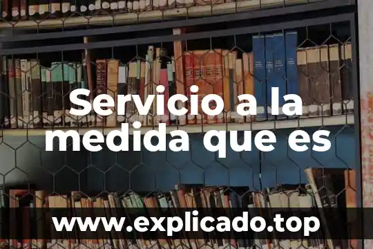 Que es sistemas internacional de medida 3 Servicio a la medida que es