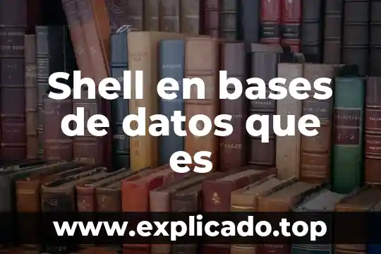 Que es la ingenieria inversa bases de datos 5 Shell en bases de datos que es