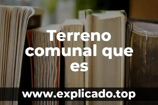 Qué es una ficha técnica de un terreno 6 Terreno comunal que es
