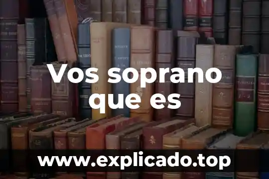 Acepciones de conciencia que es 8 Vos soprano que es