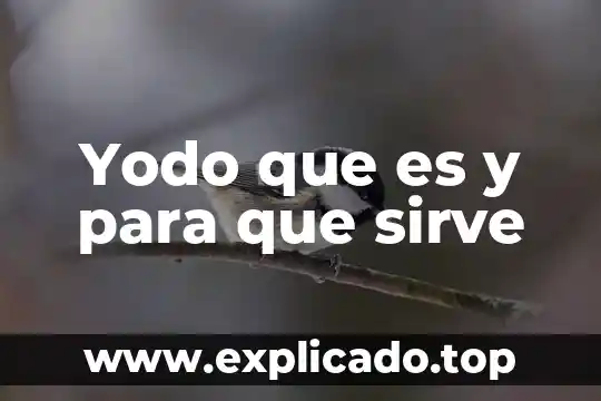 Yodo que es y para que sirve